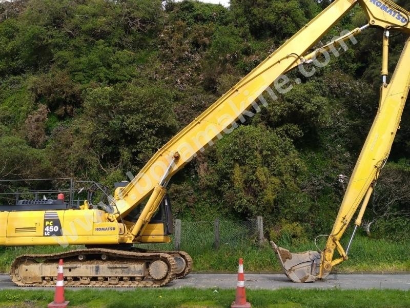 Komatsu pc 450 lc uzun bom paletli ekskavatör