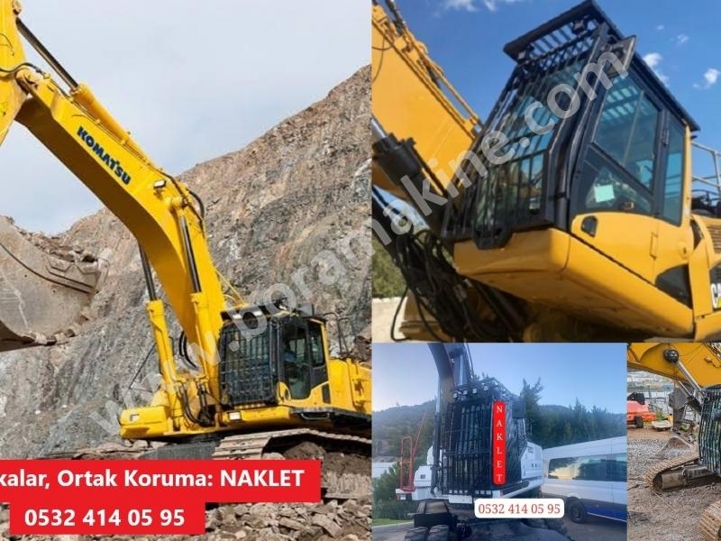 iş makine oparatör kabin koruma sistemleri pc 700 pc 450 catarpiller 374 Hitachi ZX 850-3 Excavatorler.