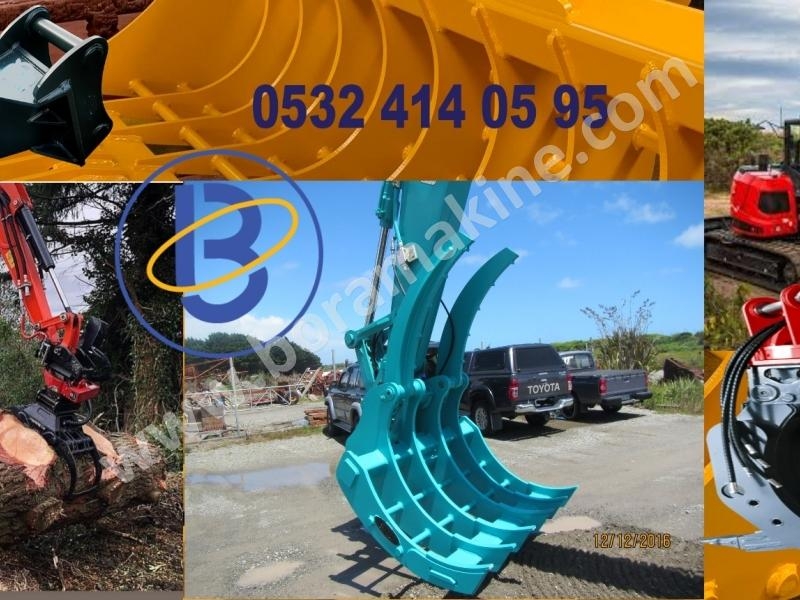 Ormancılık Ekleri Ekskavatör için Tomruk  Kereste Grapple Tutucu Ataşmanları Grab Attachment for Excavator