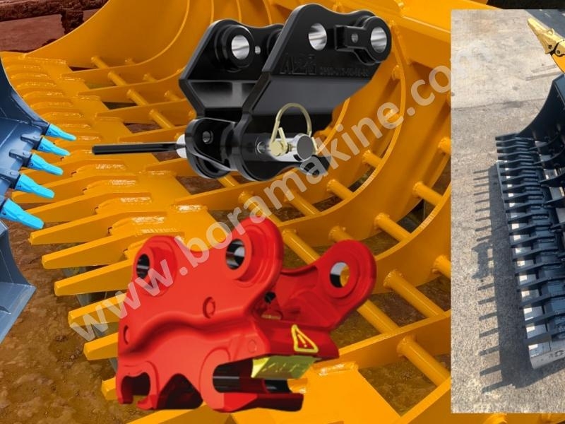 JCB Ekskavatör Hardox Uçlu Tırmıklar,Kovalar, Makaslar, İş Makine Ataşmanları Ve Orman Ataşmanları Boramakine'den