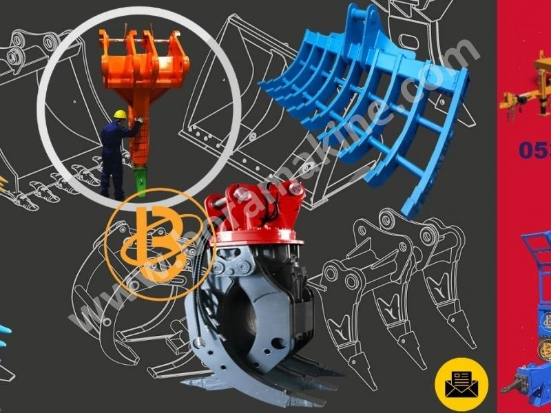 Volvo EC300D Ekskavatör Tomruk Ataşmanı,Ağır Hizmet Kovası,İş Makineleri Ve Ormancılık  Ataşmanları